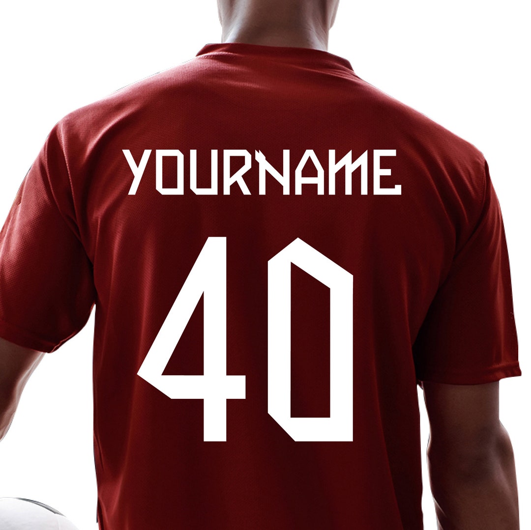 England National Football Kit Number Custom Iron on Kit Etsy