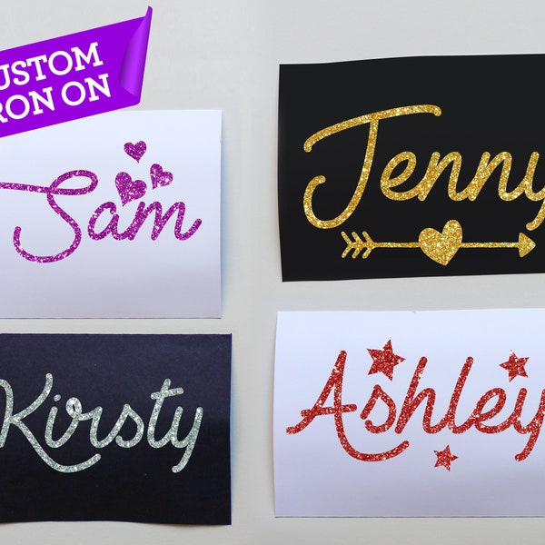 Personalised iron on name decals, custom name transfer, name decal, custom iron on letters, custom personalized name decals