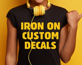 Personalized Iron-On Decals | DIY Custom Heat Transfer Vinyl | Easy to Apply With a Domestic Iron | Unique Designs Iron-on Decals