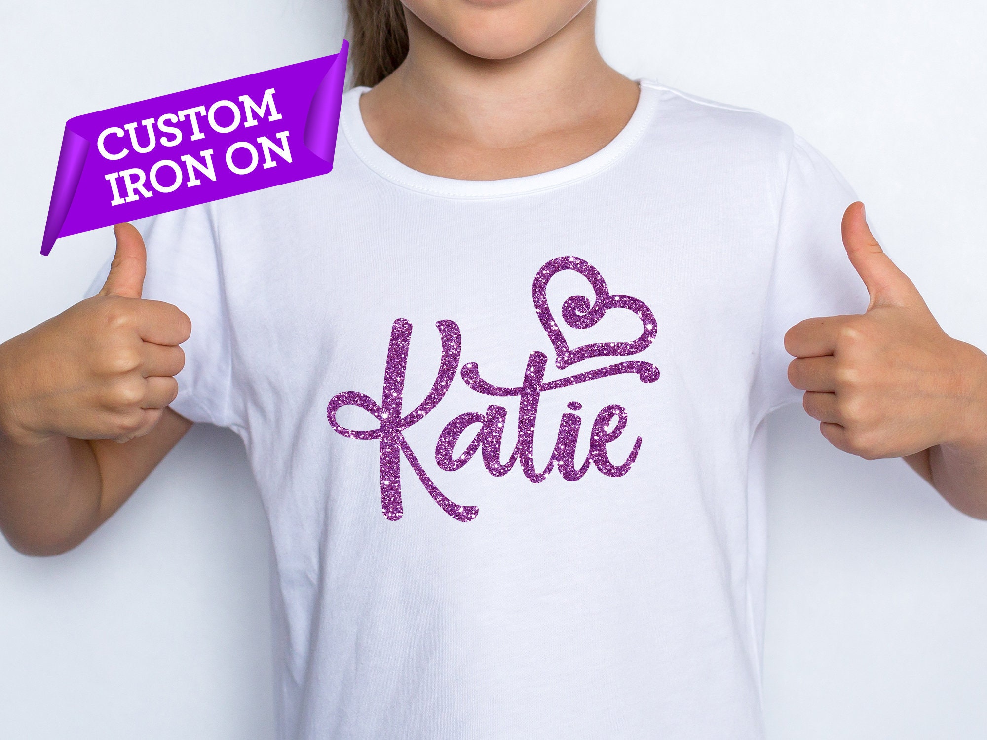 Personalised Iron on Name Transfers Custom Heat Transfers Etsy