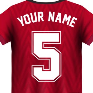 Decalcomania termoadesiva personalizzata con NOME + NUMERO per maglie da calcio, decalcomania termoadesiva personalizzata per divise da calcio, nome e numero di maglia personalizzati