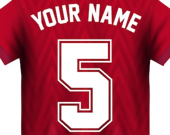 Thermocollant personnalisé pour maillot de sport - Autocollant avec nom et numéro - Nom et numéro du tshirt de football HTV - Nom et numéro de maillot de football personnalisés
