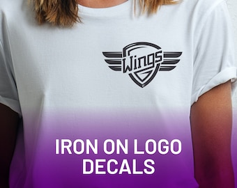 Custom Logo Iron On Decals, Bulk Order Heat Transfers - Personalized Company Logo Iron-on Transfers