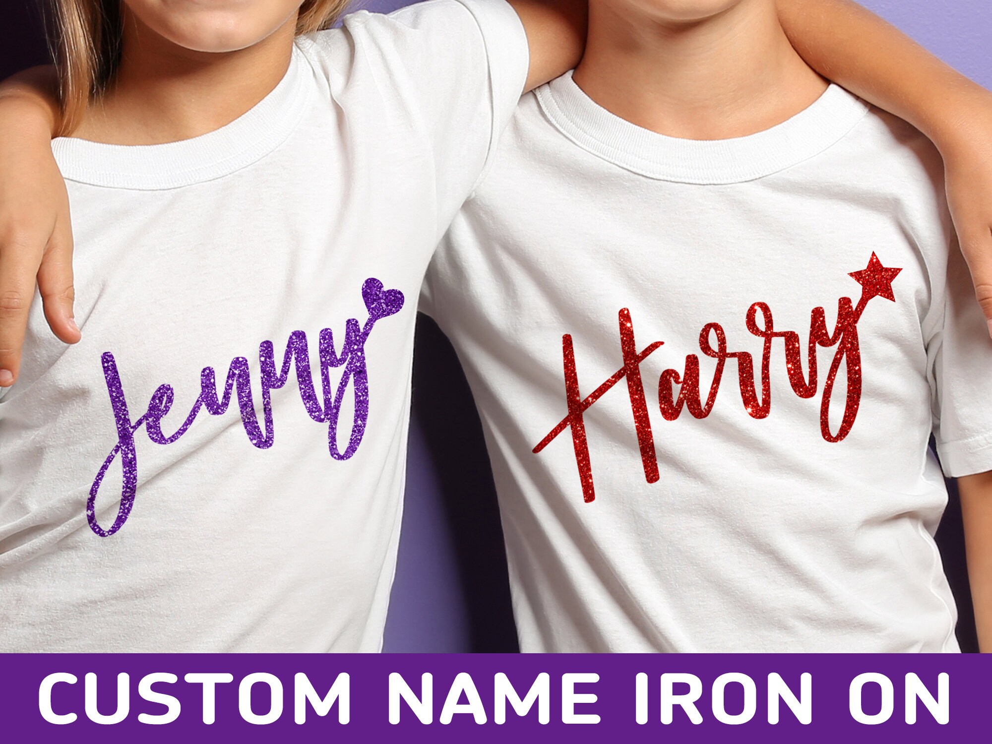 Personalised Iron on Transfers Name Transfers Custom Heat Etsy UK