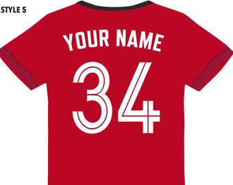Custom Name Iron On for Sports Shirts | Different Style and Colours Iron on Names | Personalised Name and Number For Football TShirts