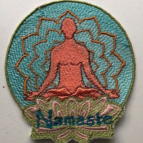 DIGITAL Download Decorative Patch - NAMASTE / YOGI and Lotus