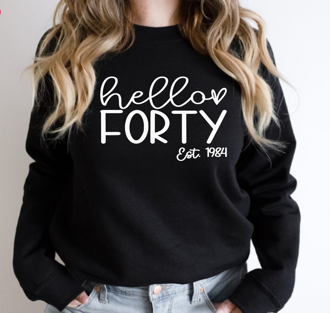 Hello Forty SVG PNG, Hello 40 Svg, 40th Birthday Shirt Svg, Forty and ...