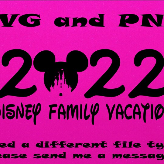 Family Trip 2022 Mickey Mouse head with castle SVG, DisneyWorld Family Vacation 2022