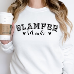 Mode Glamper SVG, PNG noir et blanc, PDF, Glamper Png, enseigne Glamper, chemise Glamping Svg, sublimation Png, téléchargement immédiat, fichiers Cricut