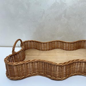 Weiden-Picknicktablett, Trockenobstplatte, Seegrastablett, gewebtes Serviertablett, Snack-Frühstücksaufbewahrung, Couchtisch, Küche, Urlaub