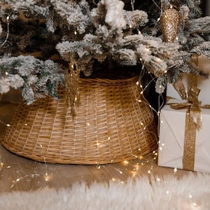 Collier De Sapin De Noël, Jupe De Sapin En Osier, Jupe De Sapin De Noël, Collier De Sapin En Rotin, Décoration De Sapin De Noël, Décoration De Noël, Décoration D'intérieur