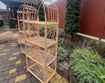 53/20/12 inch Wicker Shelf, Storage shelf, Bookshelf, Plant shelf, Rattan shelf