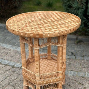 Wicker coffee table,Handmade Rattan Table,Patio furniture, Boho furniture, Indoor furniture, Living home furniture,Wicker trunk coffee table