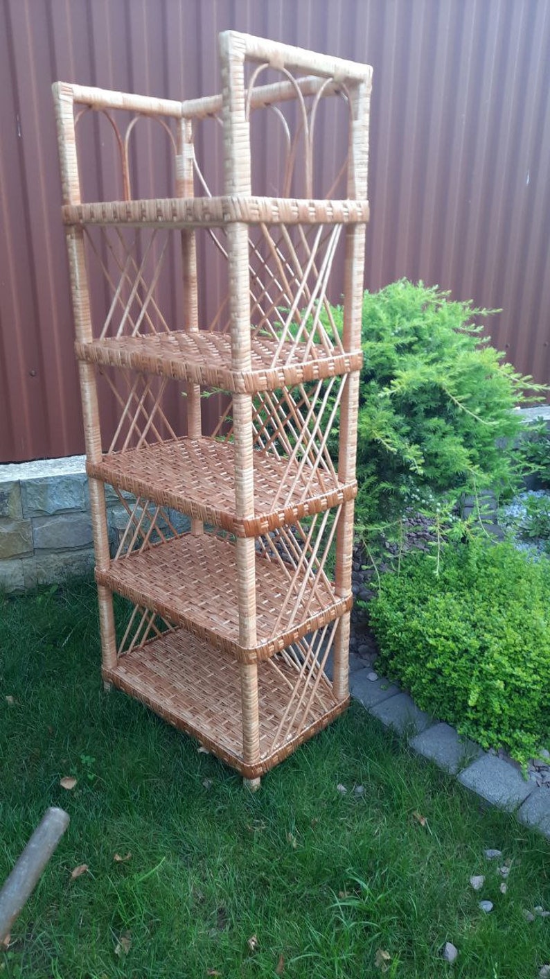 Wicker Shelf, Arched Shelf, Rattan Shelves, Wicker Shelf, Boho Plant