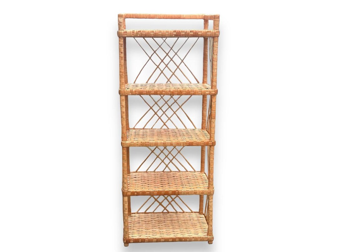 Wicker Shelf, Arched Shelf, Rattan Shelves, Wicker Shelf, Boho Plant