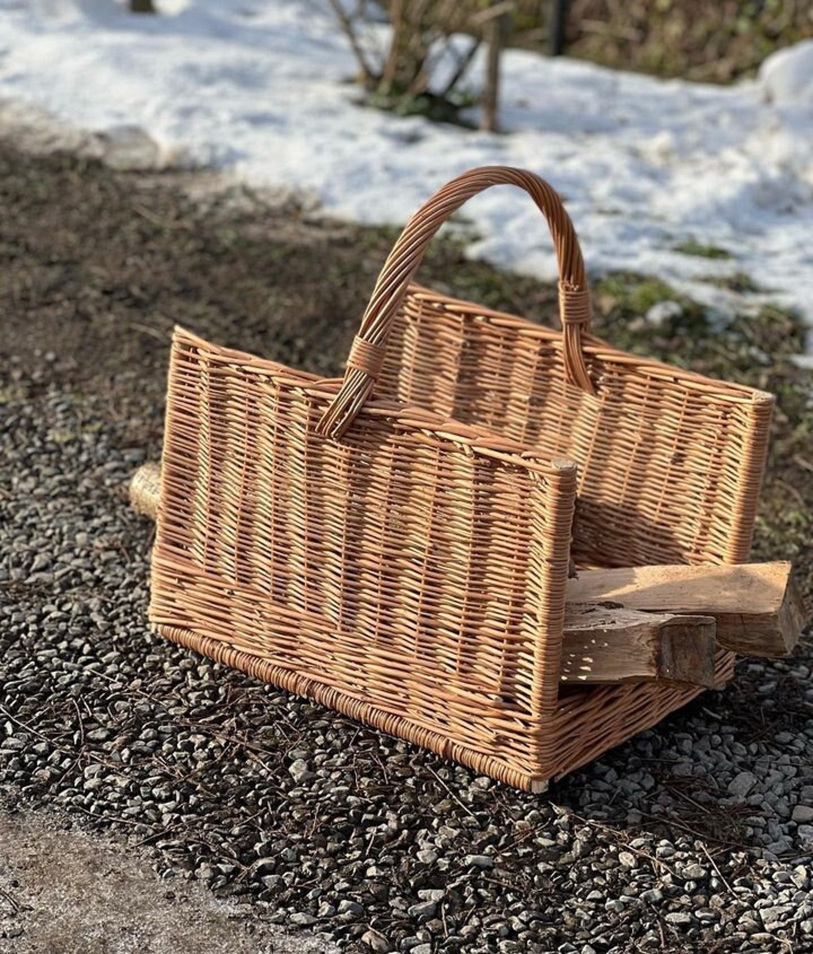 Firewood Basket, Large Wicker Basket, Firewood Basket, Willow Basket