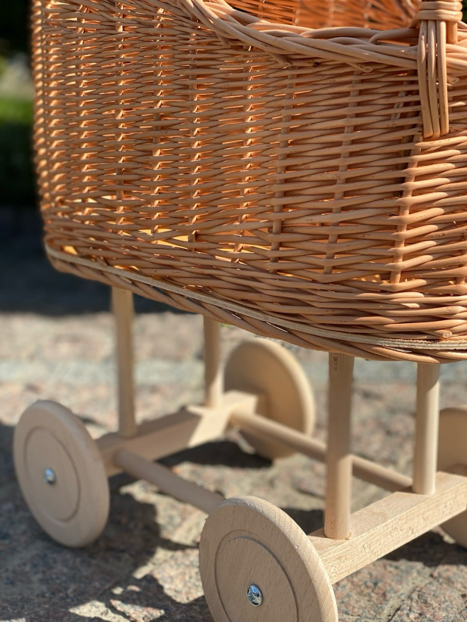 Doll Stroller, Wicker Baby Carriage, Wicker Doll Pram, Baby Doll ...