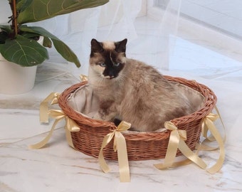 Cat furniture, cat bed, pet gifts, pet bed, pet carrier, dog basket, wicker basket, cat house indoor, pet products, pet carriers