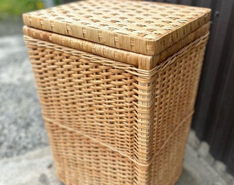 Wicker Laundry Basket with Lid, Wicker Bathroom Basket