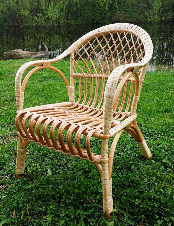 Rattan Lounge Chair, Garden Chair, Outdoor Patio Chairs, Backyard Decor, Housewarming Gift, Gift For Dad, Wicker Furniture