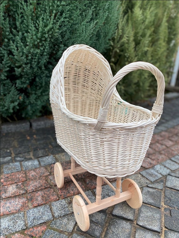Buy Wicker Baby Carriage, Doll Stroller, Wicker Doll Pram, Baby Doll  Stroller, White Baby Carriage, Rattan Baby Stroller, Baby Shower, Baby Gift  Online in India - Etsy