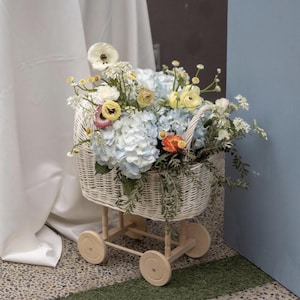 Vintage Wicker Baby Basket - Etsy