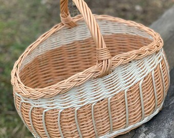 Panier de marché naturel, panier de Pâques, panier de marché écologique, panier pique-nique, panier en osier, panier de rangement, panier de marché