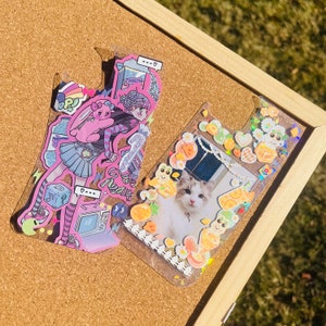 iPhone 13 Deco Phone Case Frame Card | Custom kawaii photocard holder | kpop photocards | Stationery | Card slot