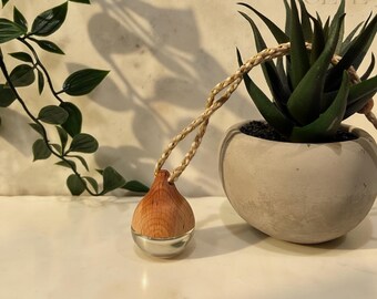 White Veil Car Diffuser | Hanging Car Air Freshener | Wooden Diffuser | Soft Floral Musk | Long Lasting Car Fragrance