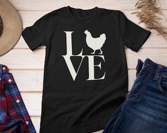 Love Chickens, Chicken Farmer TShirt, Chicken Shirt, Chicken Lover Gift, Chicken TShirt, Farm Shirt, Chicken Lady, Country Shirt, Farmhouse