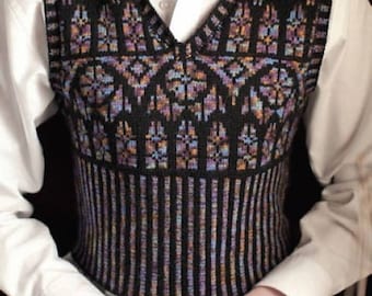 Tracery Vest (hand Knitted) - Etsy