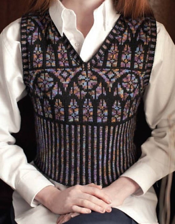 Tracery Vest (hand Knitted) - Etsy