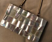 Mid-century Ladies Clutch with Lipstick, Comb, Rouge