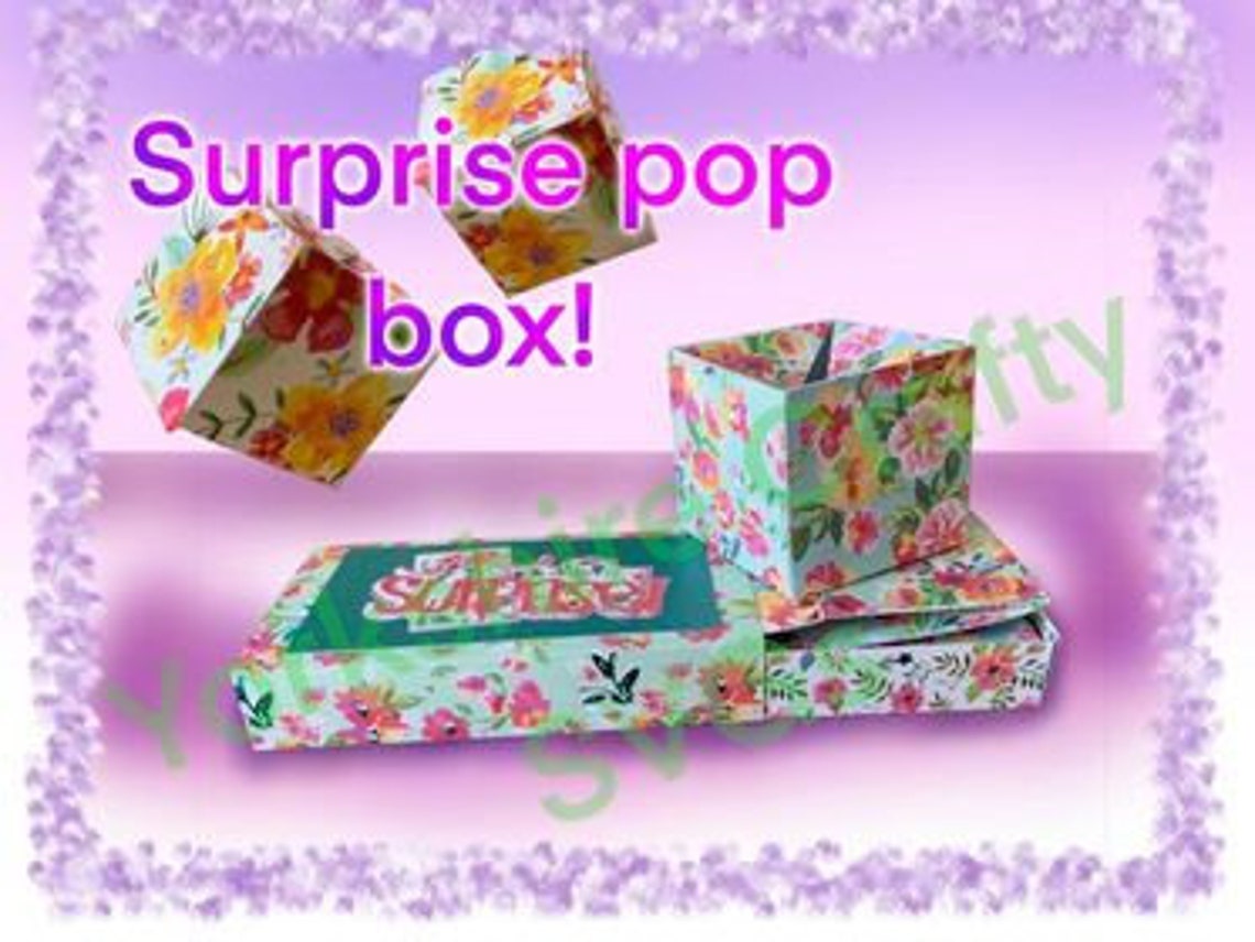 Pop Boxes SVG File to Make Pop Boxes and Sliding Box, Inc. Small and