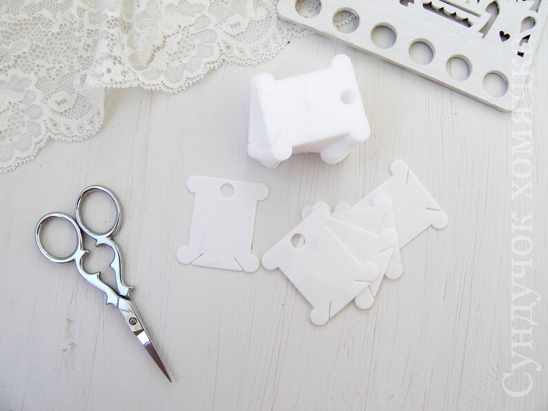 Plastic embroidery floss bobbins thread keepers Etsy