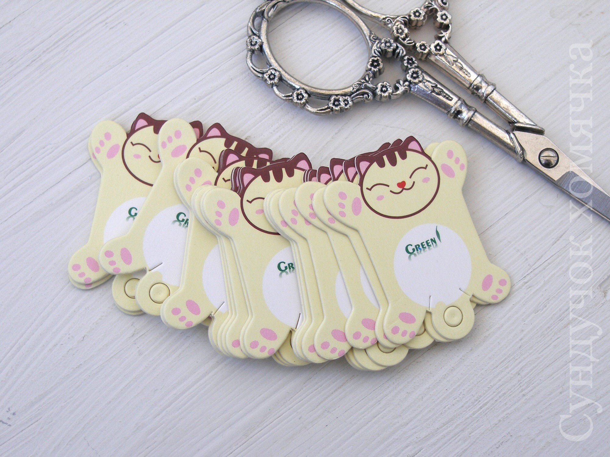 Cardboard Embroidery Floss Cat Bobbins Thread Keepers Etsy