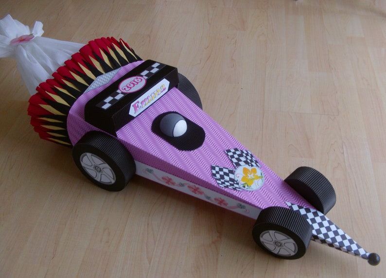 Bag Race Car Race Car Diy Kit Girl Etsy
