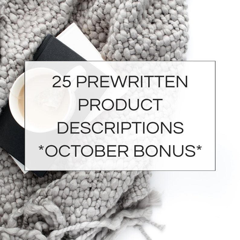 25 Product Descriptions for Boutique Owners plus 4 BONUS DESCRIPTIONS