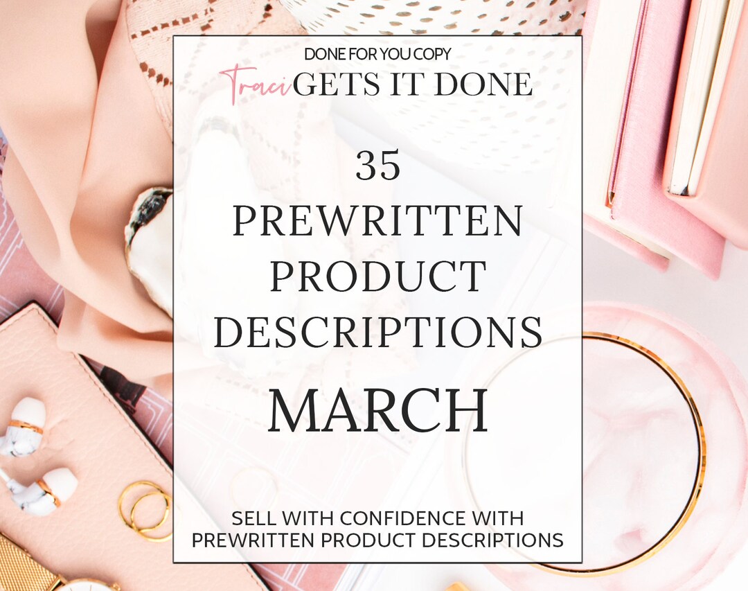 35 Product Descriptions for Boutique Owners March 2019 digital Download