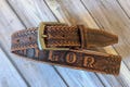 Custom Engraved Leather Belt: Handmade Western Style Matte Buckle, Width 1 1/2