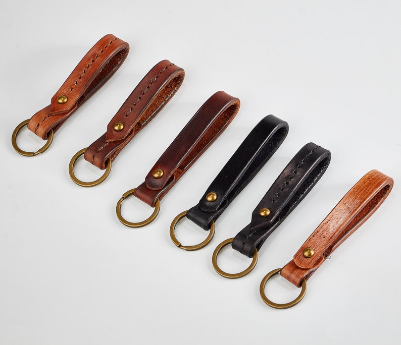 Personalized Leather Keychain Belt Snap CUSTOMIZED Belt Loop Etsy