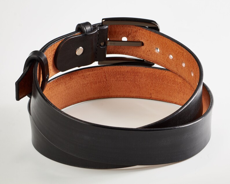 Custom Engraved Handmade Leather Belt With Name Initials Etsy