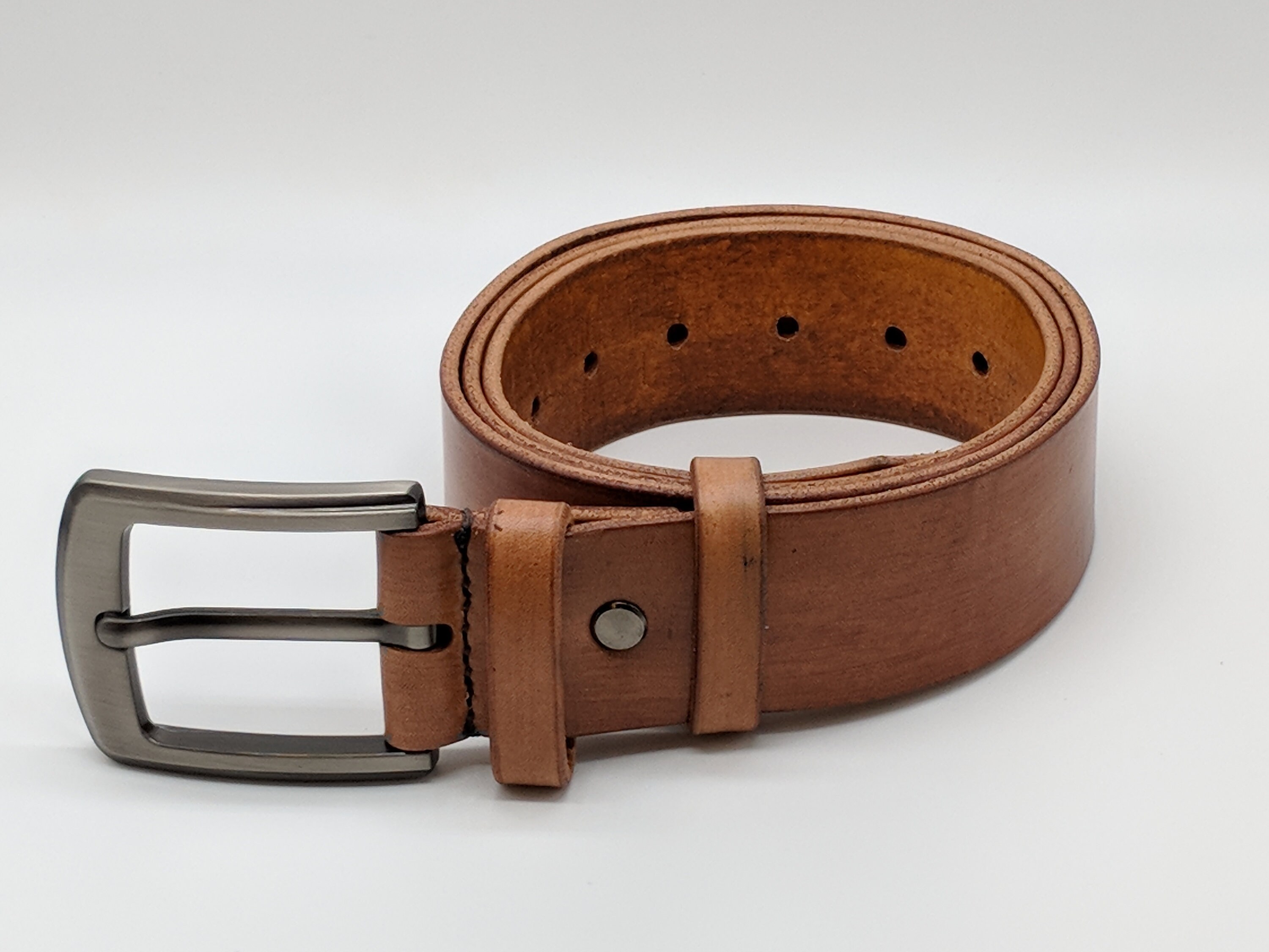 Custom Engraved Handmade Leather Belt with Name and Initials Etsy