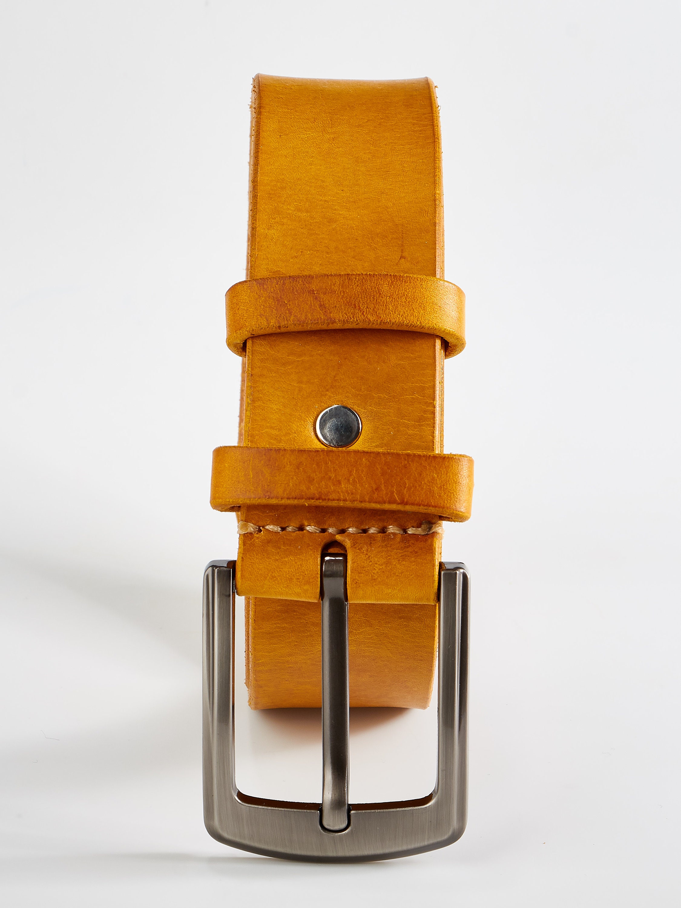 Custom Handmade Leather Belt. Italian Ink Mustard Yellow - Etsy