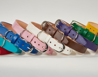 Hand-Tanned Leather Dog Collar: Custom Colors, Personalized Name