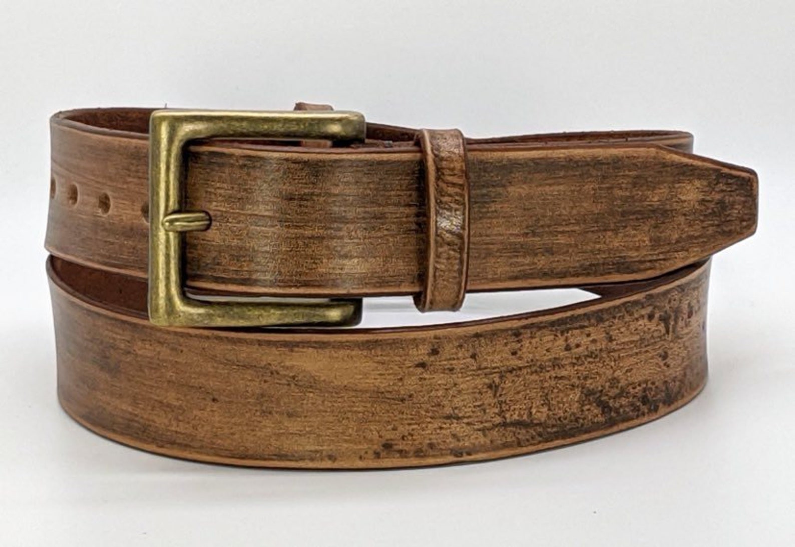 Custom Engraved Handmade Leather Belt With Name and Initials Etsy