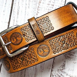 Anniversary Gift,Personalized Belt,Celtic Belt,,Mans Belt,Leather Belt,Custom Leather Belt,Leather Mans Belt,Groomsman Gift