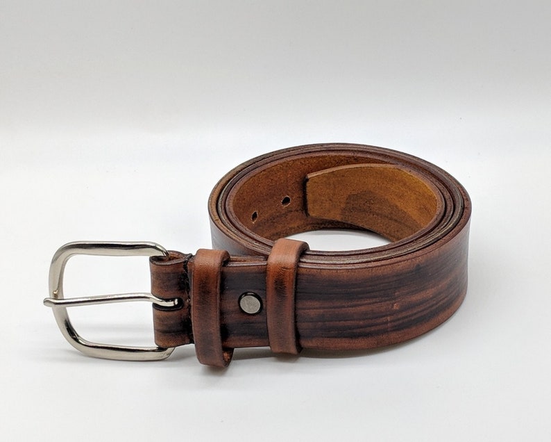 Custom Engraved Handmade Leather Belt With Name and Initials Etsy