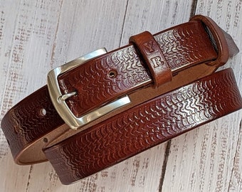 Custom Engraved Handmade,Leather Name Belt,Personalized Leather Belt,Tooled Leather Belt with Name and Initials