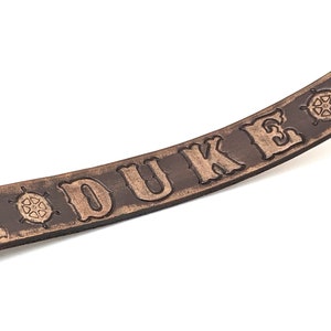 Personalized Leather Dog Collar: Custom Name, Handmade Collar, Gift for Pets image 7